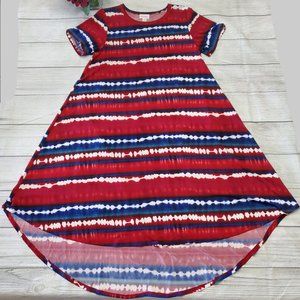 LuLaRoe Dress XS A-Line Short Sleeve Hi Lo Hem